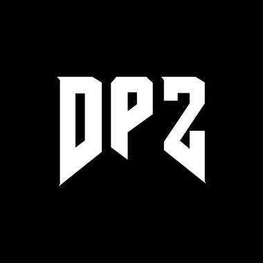 Teknoloji şirketi için DPZ harf logosu tasarımı. DPZ logo tasarımı siyah ve beyaz renk kombinasyonu. DPZ logosu, DPZ vektörü, DPZ tasarımı, DPZ simgesi, DPZ alfabesi. DPZ tipografi logosu tasarımı.