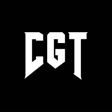 Teknoloji şirketi için CGT harf logosu tasarımı. CGT logo tasarımı siyah ve beyaz renk kombinasyonu. CGT logosu, CGT vektörü, CGT tasarımı, CGT simgesi, CGT alfabesi. CGT tipografi logosu tasarımı.