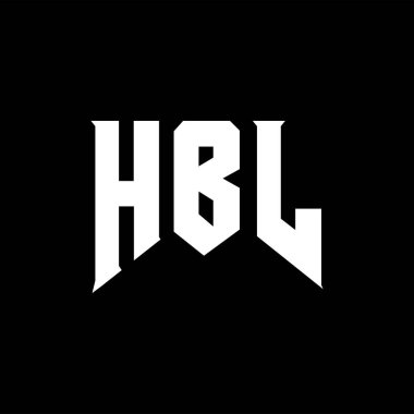Teknoloji şirketi için HBL harf logosu tasarımı. HBL logo tasarımı siyah ve beyaz renk kombinasyonu. HBL logosu, HBL vektörü, HBL tasarımı, HBL simgesi, HBL alfabesi. HBL tipografi logosu tasarımı.