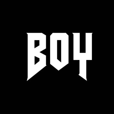 Teknoloji şirketi için BOY mektup logosu tasarımı. BOY logo tasarımı siyah beyaz renk kombinasyonu. Erkek logosu, erkek vektörü, erkek tasarımı, erkek ikonu, erkek alfabesi. BOY tipografi logosu tasarımı.