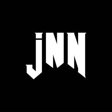 Teknoloji şirketi için JNN harf logosu tasarımı. JNN logo tasarımı siyah ve beyaz renk kombinasyonu. JNN logosu, JNN vektörü, JNN tasarımı, JNN simgesi, JNN alfabesi. JNN tipografi logosu tasarımı.