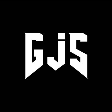 Teknoloji şirketi için GJS mektup logosu tasarımı. GJS logo tasarımı siyah ve beyaz renk kombinasyonu. GJS logosu, GJS vektörü, GJS tasarımı, GJS simgesi, GJS alfabesi. GJS tipografi logosu tasarımı.
