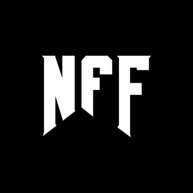 Teknoloji şirketi için NFF mektup logosu tasarımı. NFF logo tasarımı siyah ve beyaz renk kombinasyonu. NFF logosu, NFF vektörü, NFF tasarımı, NFF simgesi, NFF alfabesi. NFF tipografi logosu tasarımı.