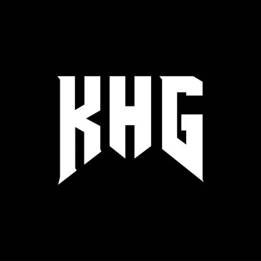 Teknoloji şirketi için KHG mektup logosu tasarımı. KHG logo tasarımı siyah ve beyaz renk kombinasyonu. KHG logosu, KHG vektörü, KHG tasarımı, KHG simgesi, KHG alfabesi. KHG tipografi logo tasarımı.