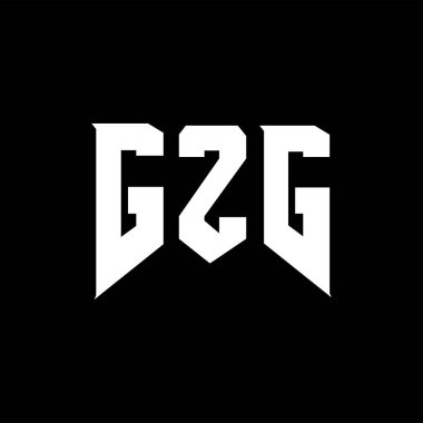 Teknoloji şirketi için GZG harf logosu tasarımı. GZG logo tasarımı siyah ve beyaz renk kombinasyonu. GZG logosu, GZG vektörü, GZG tasarımı, GZG simgesi, GZG alfabesi. GZG tipografi logo tasarımı.