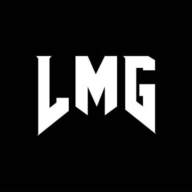 Teknoloji şirketi için LMG harf logosu tasarımı. LMG logo tasarımı siyah ve beyaz renk kombinasyonu. LMG logosu, LMG vektörü, LMG tasarımı, LMG simgesi, LMG alfabesi. LMG tipografi logosu tasarımı.