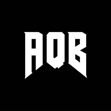 Teknoloji şirketi için AQB harf logosu tasarımı. AQB logo tasarımı siyah-beyaz renk kombinasyonu. AQB logosu, AQB vektörü, AQB tasarımı, AQB simgesi, AQB alfabesi. AQB tipografi logosu tasarımı.