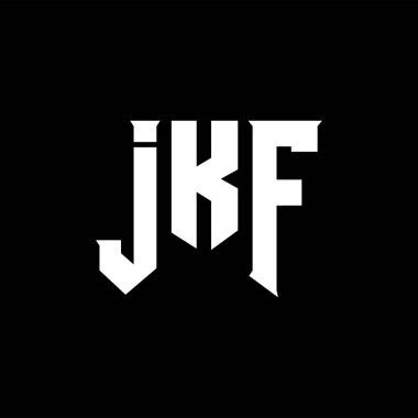 Teknoloji şirketi için JKF mektup logosu tasarımı. JKF logo tasarımı siyah ve beyaz renk kombinasyonu. JKF logosu, JKF vektörü, JKF tasarımı, JKF simgesi, JKF alfabesi. JKF tipografi logosu tasarımı.