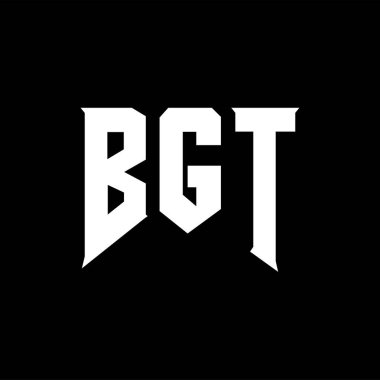 Teknoloji şirketi için BGT harf logosu tasarımı. BGT logo tasarımı siyah ve beyaz renk kombinasyonu. BGT logosu, BGT vektörü, BGT tasarımı, BGT simgesi, BGT alfabesi. BGT tipografi logosu tasarımı.
