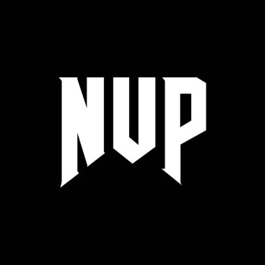 NUP letter logo design for technology company. NUP logo design black and white color combination. NUP logo, NUP vector, NUP design, NUP icon, NUP alphabet. NUP typography logo design. clipart