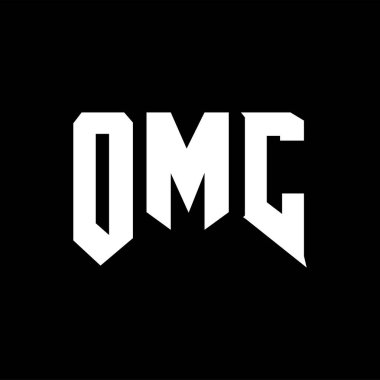 Teknoloji şirketi için OMC mektup logosu tasarımı. OMC logo tasarımı siyah ve beyaz renk kombinasyonu. OMC logosu, OMC vektörü, OMC tasarımı, OMC simgesi, OMC alfabesi. OMC tipografi logosu tasarımı.