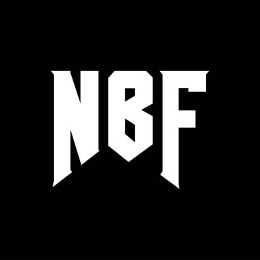 Teknoloji şirketi için NBF mektup logosu tasarımı. NBF logo tasarımı siyah ve beyaz renk kombinasyonu. NBF logosu, NBF vektörü, NBF tasarımı, NBF simgesi, NBF alfabesi. NBF tipografi logosu tasarımı.