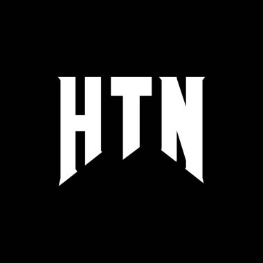 HTN letter logo design for technology company. HTN logo design black and white color combination. HTN logo, HTN vector, HTN design, HTN icon, HTN alphabet. HTN typography logo design. clipart