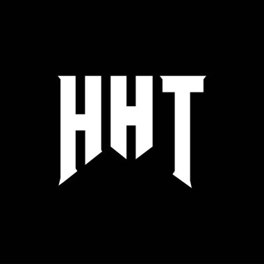 Teknoloji şirketi için HHT harf logosu tasarımı. HHT logo tasarımı siyah ve beyaz renk kombinasyonu. HHT logosu, HHT vektörü, HHT tasarımı, HHT simgesi, HHT alfabesi. HHT tipografi logosu tasarımı.