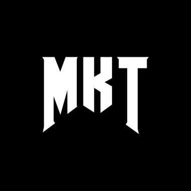 Teknoloji şirketi için MKT mektup logosu tasarımı. MKT logo tasarımı siyah ve beyaz renk kombinasyonu. MKT logosu, MKT vektörü, MKT tasarımı, MKT simgesi, MKT alfabesi. MKT tipografi logosu tasarımı.
