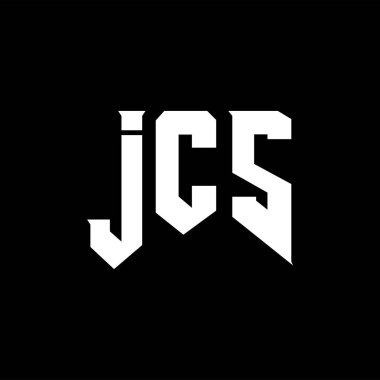 Teknoloji şirketi için JCS mektup logosu tasarımı. JCS logo tasarımı siyah ve beyaz renk kombinasyonu. JCS logosu, JCS vektörü, JCS tasarımı, JCS simgesi, JCS alfabesi. JCS tipografi logosu tasarımı.