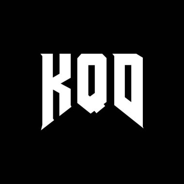 Teknoloji şirketi için KQD harf logosu tasarımı. KQD logo tasarımı siyah ve beyaz renk kombinasyonu. KQD logosu, KQD vektörü, KQD tasarımı, KQD simgesi, KQD alfabesi. KQD tipografi logo tasarımı.