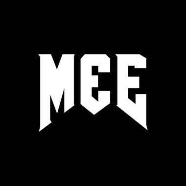 Teknoloji şirketi için MEE mektup logosu tasarımı. MEE logo tasarımı siyah ve beyaz renk kombinasyonu. MEE logosu, MEE vektörü, MEE tasarımı, MEE simgesi, MEE alfabesi. MEE tipografi logosu tasarımı.