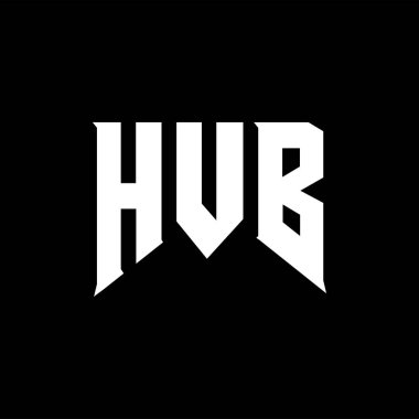 Teknoloji şirketi için HVB harf logosu tasarımı. HVB logosu siyah ve beyaz renk kombinasyonu tasarladı. HVB logosu, HVB vektörü, HVB tasarımı, HVB simgesi, HVB alfabesi. HVB tipografi logosu tasarımı.