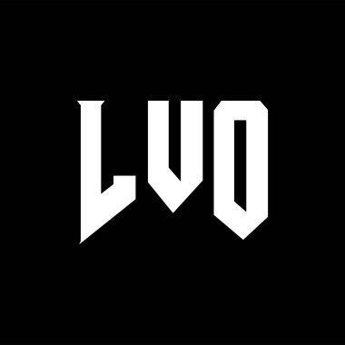 Teknoloji şirketi için LVO harf logosu tasarımı. LVO logo tasarımı siyah ve beyaz renk kombinasyonu. LVO logosu, LVO vektörü, LVO tasarımı, LVO simgesi, LVO alfabesi. LVO tipografi logosu tasarımı.