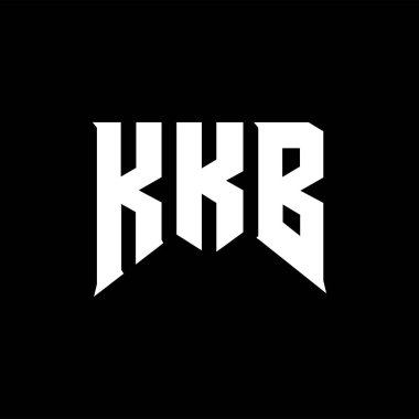 Teknoloji şirketi için KKB harf logosu tasarımı. KKB logo tasarımı siyah ve beyaz renk kombinasyonu. KKB logosu, KKB vektörü, KKB tasarımı, KKB simgesi, KKB alfabesi. KKB tipografi logo tasarımı.