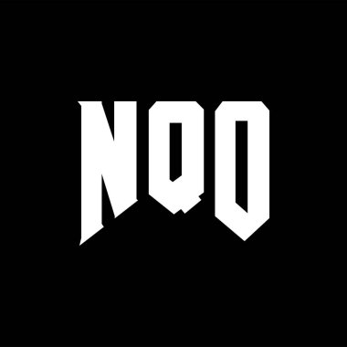 Teknoloji şirketi için NQO harf logosu tasarımı. NQO logo tasarımı siyah ve beyaz renk kombinasyonu. NQO logosu, NQO vektörü, NQO tasarımı, NQO simgesi, NQO alfabesi. NQO tipografi logosu tasarımı.