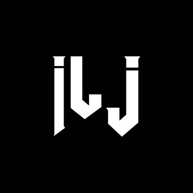 Teknoloji şirketi için ILJ mektup logosu tasarımı. ILJ logosu siyah-beyaz renk kombinasyonu tasarladı. ILJ logosu, ILJ vektörü, ILJ tasarımı, ILJ simgesi, ILJ alfabesi. ILJ tipografi logosu tasarımı.