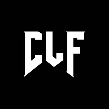 Teknoloji şirketi için CLF mektup logosu tasarımı. CLF logo tasarımı siyah ve beyaz renk kombinasyonu. CLF logosu, CLF vektörü, CLF tasarımı, CLF simgesi, CLF alfabesi. CLF tipografi logosu tasarımı.