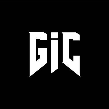 Teknoloji şirketi için GIC mektup logosu tasarımı. GIC logo tasarımı siyah ve beyaz renk kombinasyonu. GIC logosu, GIC vektörü, GIC tasarımı, GIC simgesi, GIC alfabesi. GIC tipografi logo tasarımı.