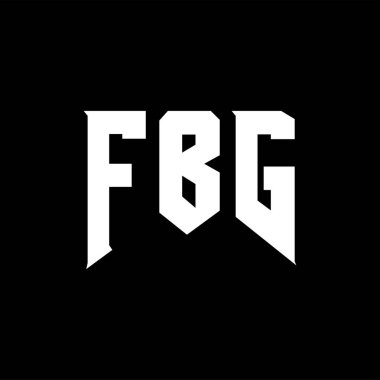 Teknoloji şirketi için FBG harf logosu tasarımı. FBG logo tasarımı siyah ve beyaz renk kombinasyonu. FBG logosu, FBG vektörü, FBG tasarımı, FBG simgesi, FBG alfabesi. FBG tipografi logosu tasarımı.