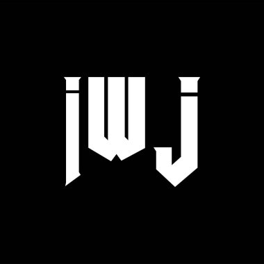 Teknoloji şirketi için IWJ mektup logosu tasarımı. IWJ logo tasarımı siyah ve beyaz renk kombinasyonu. IWJ logosu, IWJ vektörü, IWJ tasarımı, IWJ simgesi, IWJ alfabesi. IWJ tipografi logosu tasarımı.