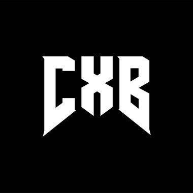 Teknoloji şirketi için CXB harf logosu tasarımı. CXB logo tasarımı siyah ve beyaz renk kombinasyonu. CXB logosu, CXB vektörü, CXB tasarımı, CXB simgesi, CXB alfabesi. CXB tipografi logosu tasarımı.