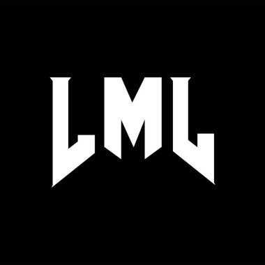 Teknoloji şirketi için LML mektup logosu tasarımı. LML logo tasarımı siyah ve beyaz renk kombinasyonu. LML logosu, LML vektörü, LML tasarımı, LML simgesi, LML alfabesi. LML tipografi logosu tasarımı.