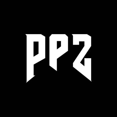 Teknoloji şirketi için PPZ harf logosu tasarımı. PPZ logo tasarımı siyah ve beyaz renk kombinasyonu. PPZ logosu, PPZ vektörü, PPZ tasarımı, PPZ simgesi, PPZ alfabesi. PPZ tipografi logosu tasarımı.
