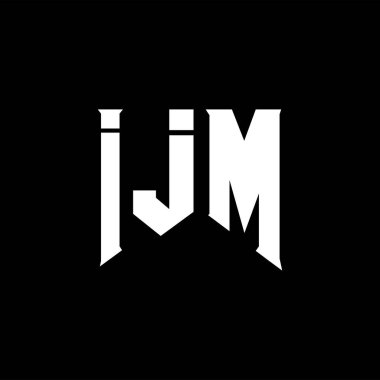 Teknoloji şirketi için IJM mektup logosu tasarımı. IJM logo tasarımı siyah ve beyaz renk kombinasyonu. IJM logosu, IJM vektörü, IJM tasarımı, IJM simgesi, IJM alfabesi. IJM tipografi logosu tasarımı.