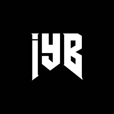Teknoloji şirketi için IYB mektup logosu tasarımı. IYB logo tasarımı siyah ve beyaz renk kombinasyonu. IYB logosu, IYB vektörü, IYB tasarımı, IYB simgesi, IYB alfabesi. IYB tipografi logosu tasarımı.