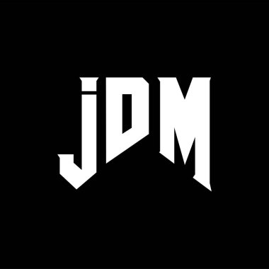 Teknoloji şirketi için JDM mektup logosu tasarımı. JDM logo tasarımı siyah ve beyaz renk kombinasyonu. JDM logosu, JDM vektörü, JDM tasarımı, JDM simgesi, JDM alfabesi. JDM tipografi logosu tasarımı.