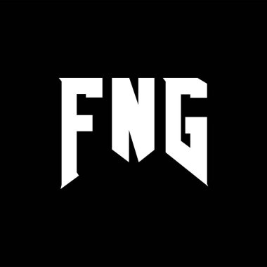 Teknoloji şirketi için FNG harf logosu tasarımı. FNG logo tasarımı siyah ve beyaz renk kombinasyonu. FNG logosu, FNG vektörü, FNG tasarımı, FNG simgesi, FNG alfabesi. FNG tipografi logosu tasarımı.