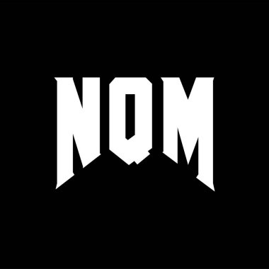 Teknoloji şirketi için NQM harf logosu tasarımı. NQM logo tasarımı siyah ve beyaz renk kombinasyonu. NQM logosu, NQM vektörü, NQM tasarımı, NQM simgesi, NQM alfabesi. NQM tipografi logosu tasarımı.