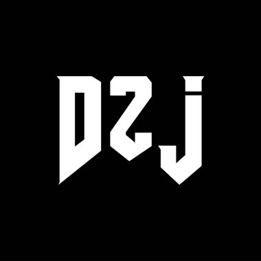 Teknoloji şirketi için DZJ mektup logosu tasarımı. DZJ logosu siyah-beyaz renk kombinasyonu tasarladı. DZJ logosu, DZJ vektörü, DZJ tasarımı, DZJ simgesi, DZJ alfabesi. DZJ tipografi logosu tasarımı.