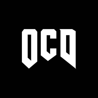 Teknoloji şirketi için OKB mektup logosu tasarımı. OCD logo tasarımı siyah ve beyaz renk kombinasyonu. OCD logosu, OCD vektörü, OCD tasarımı, OCD simgesi, OCD alfabesi. OCD tipografi logosu tasarımı.