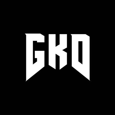 Teknoloji şirketi için GKD harf logosu tasarımı. GKD logo tasarımı siyah ve beyaz renk kombinasyonu. GKD logosu, GKD vektörü, GKD tasarımı, GKD simgesi, GKD alfabesi. GKD tipografi logo tasarımı.