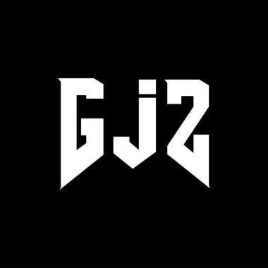 Teknoloji şirketi için GJZ harf logosu tasarımı. GJZ logo tasarımı siyah ve beyaz renk kombinasyonu. GJZ logosu, GJZ vektörü, GJZ tasarımı, GJZ simgesi, GJZ alfabesi. GJZ tipografi logosu tasarımı.