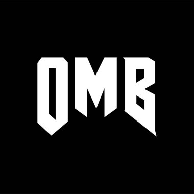 Teknoloji şirketi için OMB harf logosu tasarımı. OMB logo tasarımı siyah ve beyaz renk kombinasyonu. OMB logosu, OMB vektörü, OMB tasarımı, OMB simgesi, OMB alfabesi. OMB tipografi logosu tasarımı.