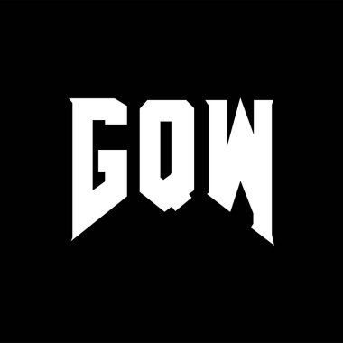 Teknoloji şirketi için GQW harf logosu tasarımı. GQW logo tasarımı siyah ve beyaz renk kombinasyonu. GQW logosu, GQW vektörü, GQW tasarımı, GQW simgesi, GQW alfabesi. GQW tipografi logosu tasarımı.