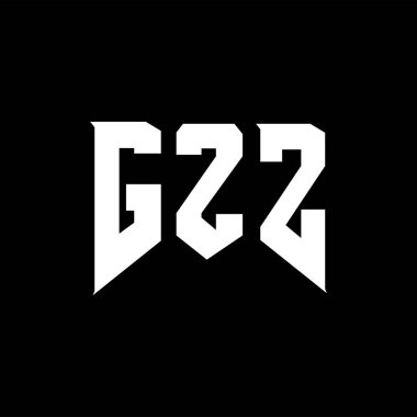 Teknoloji şirketi için GZZ harf logosu tasarımı. GZZ logo tasarımı siyah ve beyaz renk kombinasyonu. GZZ logosu, GZZ vektörü, GZZ tasarımı, GZZ simgesi, GZZ alfabesi. GZZ tipografi logosu tasarımı.