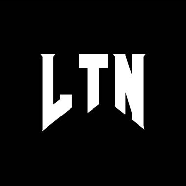 Teknoloji şirketi için LTN harf logosu tasarımı. LTN logo tasarımı siyah ve beyaz renk kombinasyonu. LTN logosu, LTN vektörü, LTN tasarımı, LTN simgesi, LTN alfabesi. LTN tipografi logosu tasarımı.