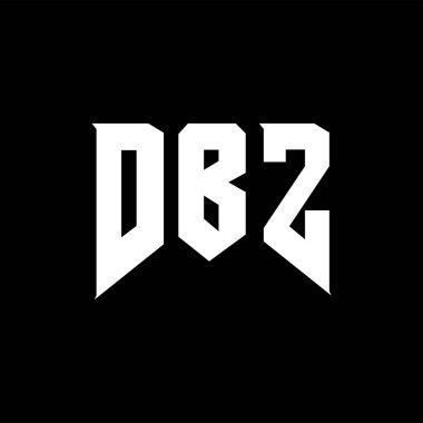 Teknoloji şirketi için DBZ harf logosu tasarımı. DBZ logo tasarımı siyah ve beyaz renk kombinasyonu. DBZ logosu, DBZ vektörü, DBZ tasarımı, DBZ simgesi, DBZ alfabesi. DBZ tipografi logosu tasarımı.