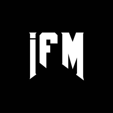 Teknoloji şirketi için IFM mektup logosu tasarımı. IFM logosu siyah ve beyaz renk kombinasyonu tasarladı. IFM logosu, IFM vektörü, IFM tasarımı, IFM simgesi, IFM alfabesi. IFM tipografi logosu tasarımı.