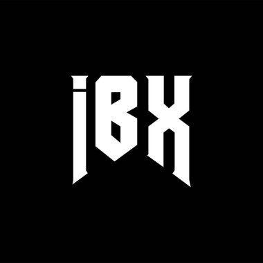 Teknoloji şirketi için IBX mektup logosu tasarımı. IBX logo tasarımı siyah ve beyaz renk kombinasyonu. IBX logosu, IBX vektörü, IBX tasarımı, IBX simgesi, IBX alfabesi. IBX tipografi logosu tasarımı.